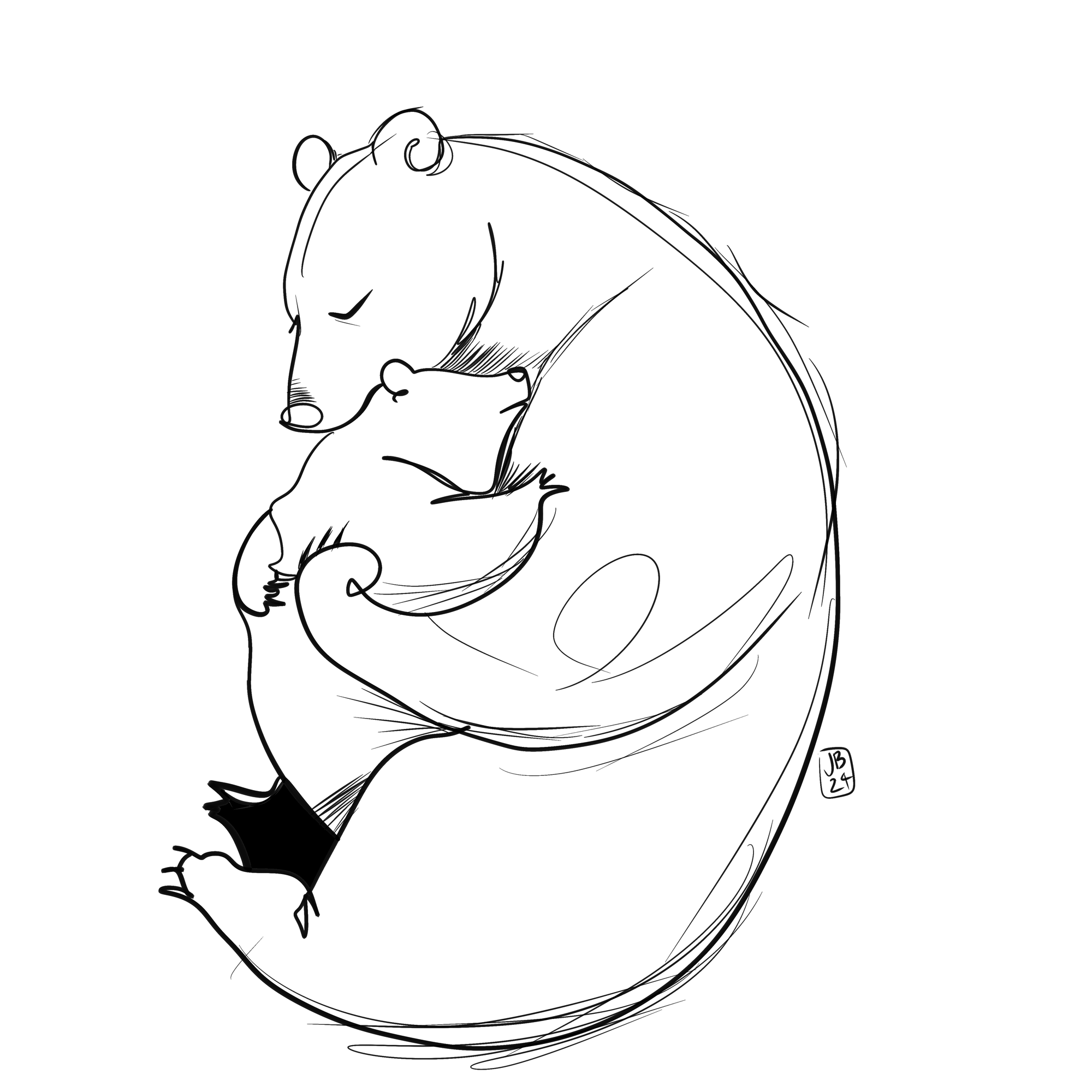 Abrazo — Una línea, serie one line