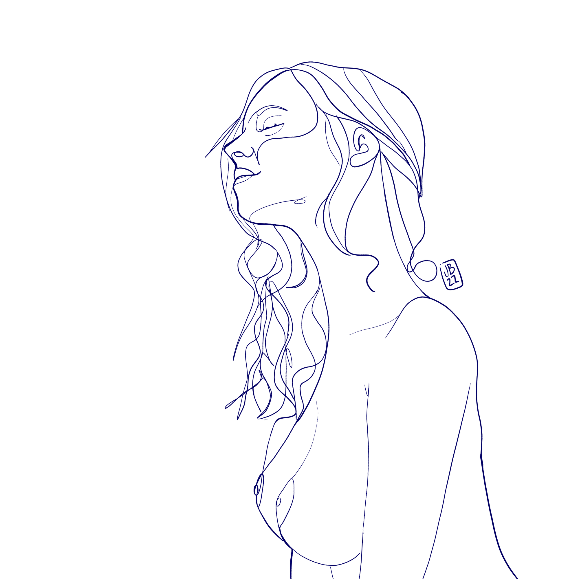 Mujer (línea) — Una línea, serie one line