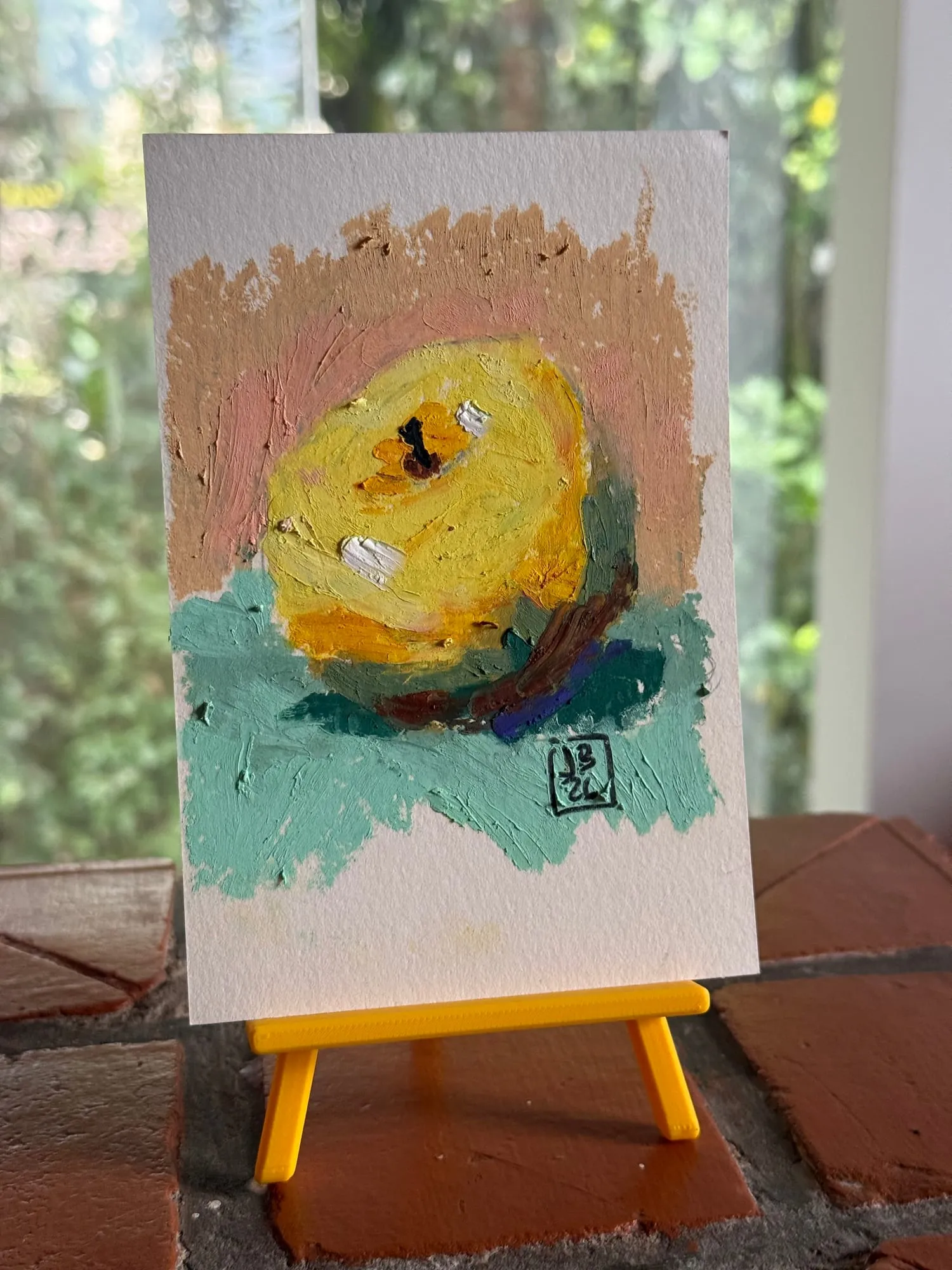 Naranja — óleo pastel