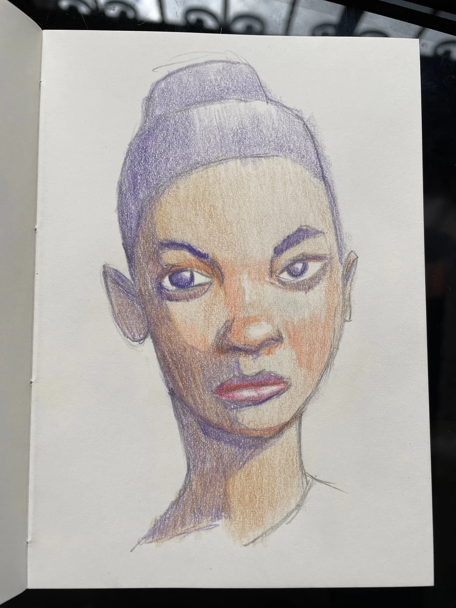 El rostro con volumen, naranjas y sombras