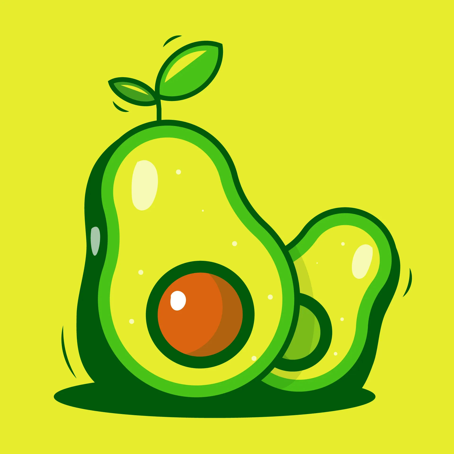 Aguacate — Vector, serie vectores